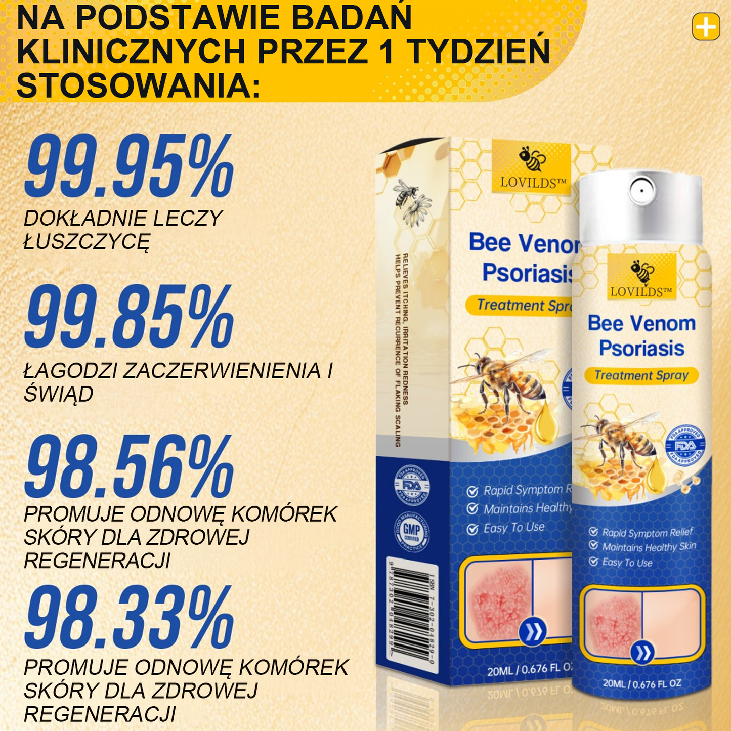 🔥Płatność przy odbiorze🔥60% zniżki) LOVILDS™ PsoriaHeal Spray na łuszczycę (wysyłka na cały świat – bezpłatna wysyłka