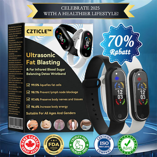 🔥JOSFIT™ Ultradźwiękowy detoks tłuszczowy i daleką podczerwień równoważąca poziom cukru we krwi opaska na nadgarstek - Energy Balance Specjalna oferta ograniczona czasowo