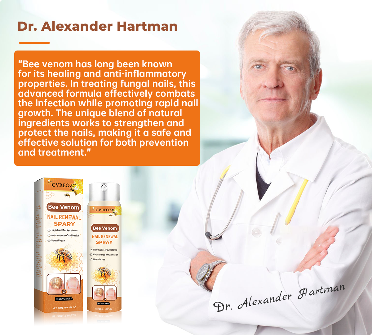 Cvreoz®Bee Venom Nail Renewal Spray👨‍⚕️ 𝘾𝙚𝙧𝙩𝙞𝙛𝙞𝙚𝙙 𝙗𝙮 𝙩𝙝𝙚 𝘼𝙢𝙚𝙧𝙞𝙘𝙖𝙣 𝘼𝙘𝙖𝙙𝙚𝙢𝙮 𝙤𝙛 𝘿𝙚𝙧𝙢𝙖𝙩𝙤𝙡𝙤𝙜𝙮(𝘼𝘼𝘿)
