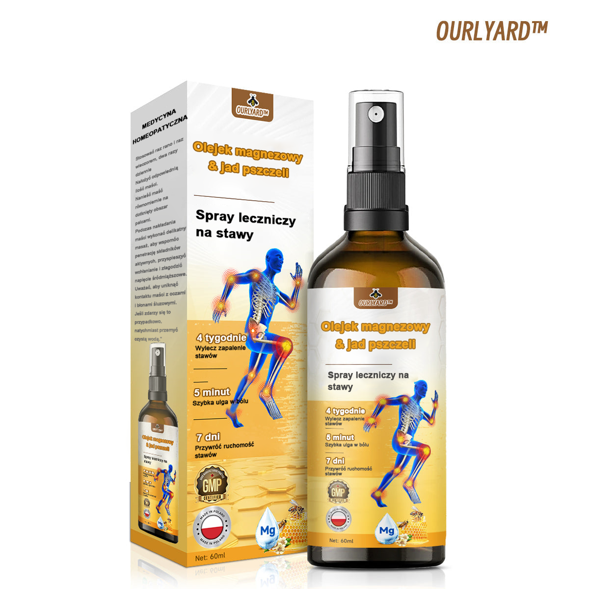 ✅Oficjalny sklep: Ouryard™ Olej magnezowy i miód w sprayu do naprawy stawów👨‍⚕️Zatwierdzony przez Polską Agencję Leków, Wyrobów Medycznych i Produktów Biologicznych (URPL)🔥🔥