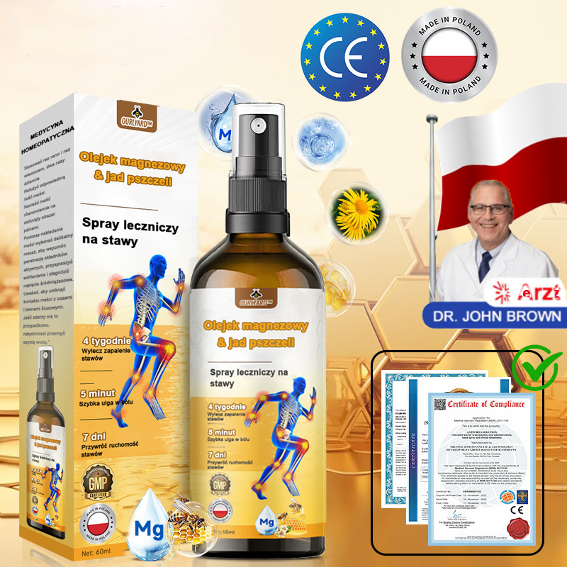 ✅Oficjalny sklep: Ouryard™ Olej magnezowy i miód w sprayu do naprawy stawów👨‍⚕️Zatwierdzony przez Polską Agencję Leków, Wyrobów Medycznych i Produktów Biologicznych (URPL)🔥🔥