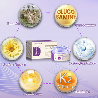 👨‍⚕️Zatwierdzone przez American Orthopaedics (AAOS)👨‍⚕️Żel do masażu łagodzący ból stawów i kurkumę Raindew™ z olejkiem emu👨‍⚕️Zatwierdzone przez American Orthopaedics (AAOS)