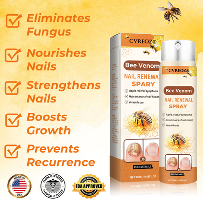 Cvreoz®Bee Venom Nail Renewal Spray👨‍⚕️ 𝘾𝙚𝙧𝙩𝙞𝙛𝙞𝙚𝙙 𝙗𝙮 𝙩𝙝𝙚 𝘼𝙢𝙚𝙧𝙞𝙘𝙖𝙣 𝘼𝙘𝙖𝙙𝙚𝙢𝙮 𝙤𝙛 𝘿𝙚𝙧𝙢𝙖𝙩𝙤𝙡𝙤𝙜𝙮(𝘼𝘼𝘿)