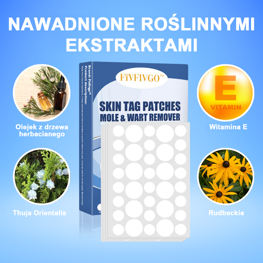 Fivfivgo™ Plasterek na znamiona i brodawki usuwający narośl skórną