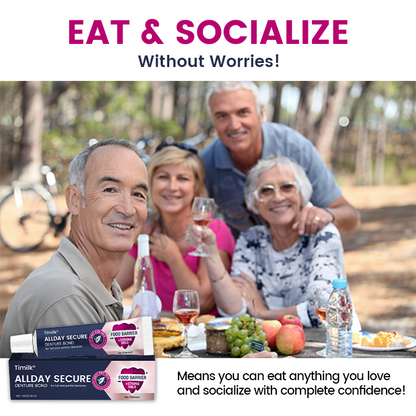 Timilk® AllDay Secure Denture Bond — Całodniowy Bezpieczny Klej do Protez