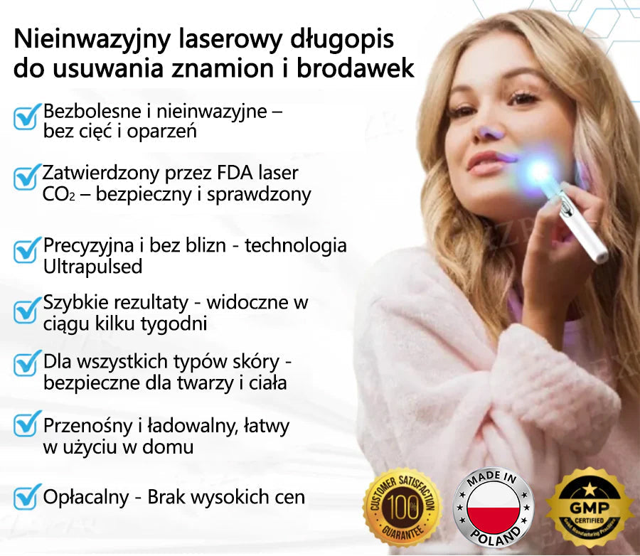 Bikenda® Nieinwazyjny Laserowy Długopis do Usuwania Pieprzyków i Brodawek