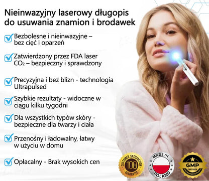 Bikenda® Nieinwazyjny Laserowy Długopis do Usuwania Pieprzyków i Brodawek