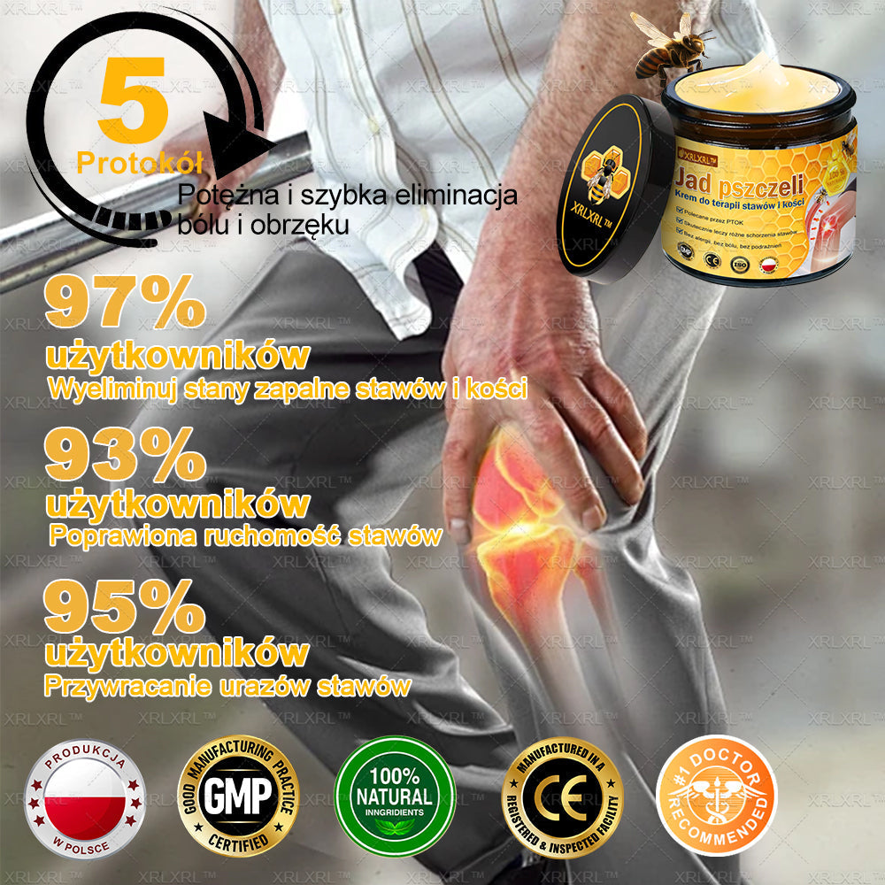 XRLXRL™ Krem Łagodzący Ból i Leczenie Kości z Jadłem Pszczelim (Specjalnie dla starszych dorosłych i polecany przez AAOS)