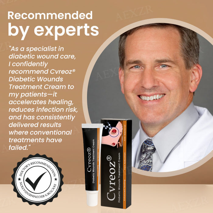 ⏰Ostatnia promocja: 60% zniżki🔥 Krem Cvreoz® Advanced Wound Healing Cream dla skóry cukrzycowej