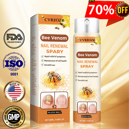 Cvreoz®Bee Venom Nail Renewal Spray👨‍⚕️ 𝘾𝙚𝙧𝙩𝙞𝙛𝙞𝙚𝙙 𝙗𝙮 𝙩𝙝𝙚 𝘼𝙢𝙚𝙧𝙞𝙘𝙖𝙣 𝘼𝙘𝙖𝙙𝙚𝙢𝙮 𝙤𝙛 𝘿𝙚𝙧𝙢𝙖𝙩𝙤𝙡𝙤𝙜𝙮(𝘼𝘼𝘿)