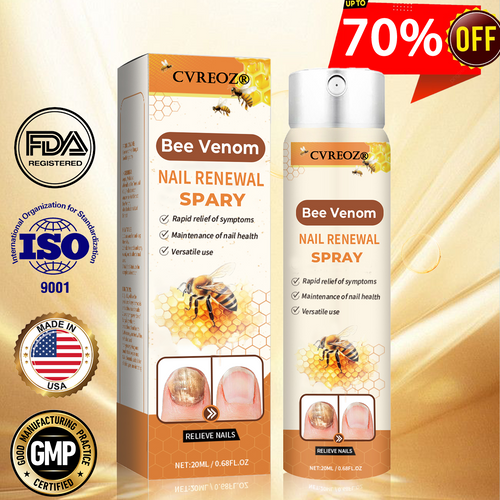 Cvreoz®Bee Venom Nail Renewal Spray👨‍⚕️ 𝘾𝙚𝙧𝙩𝙞𝙛𝙞𝙚𝙙 𝙗𝙮 𝙩𝙝𝙚 𝘼𝙢𝙚𝙧𝙞𝙘𝙖𝙣 𝘼𝙘𝙖𝙙𝙚𝙢𝙮 𝙤𝙛 𝘿𝙚𝙧𝙢𝙖𝙩𝙤𝙡𝙤𝙜𝙮(𝘼𝘼𝘿)